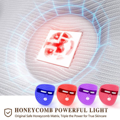 LumaGlow LED Light Therapy Mask honeycomb matrix light diffusion
