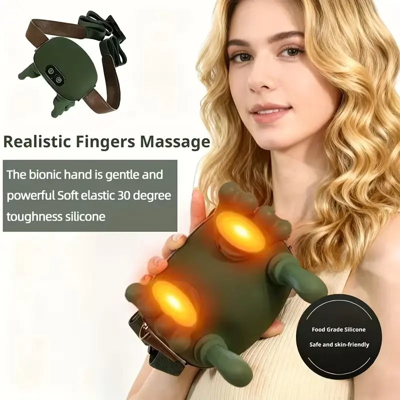 Portable Neck Shoulder Massager, Powerful Brushless Motor Electric Massage Tool, Deep Tissue Acupoint Kneading Massage with Built-In Massage Nodes, Multi-Purpose for Neck Shoulder Back Pain Relief, Ideal for Home Office Use