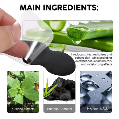 100PCS Premium Bamboo Charcoal Blackhead Removal Nose Pore Strips, Nasal Patch Exfoliating Beauty Deep Cleansing Nose Care Patch
