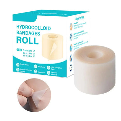 1 Roll Hydrocolloid Roll Invisible Hydrocolloid Dressing with Self-Adhesive Bed Sore Bandages for Wound Care Hydrocolloid Patch