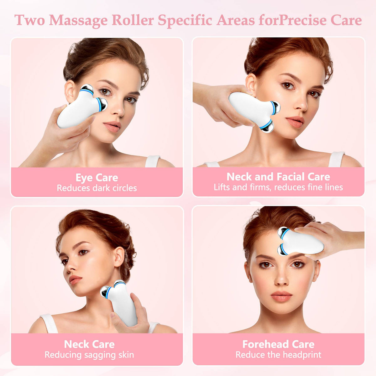 MicroLift device targeted areas: eye, neck, forehead care