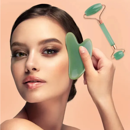 Gua Sha and Jade Roller Set