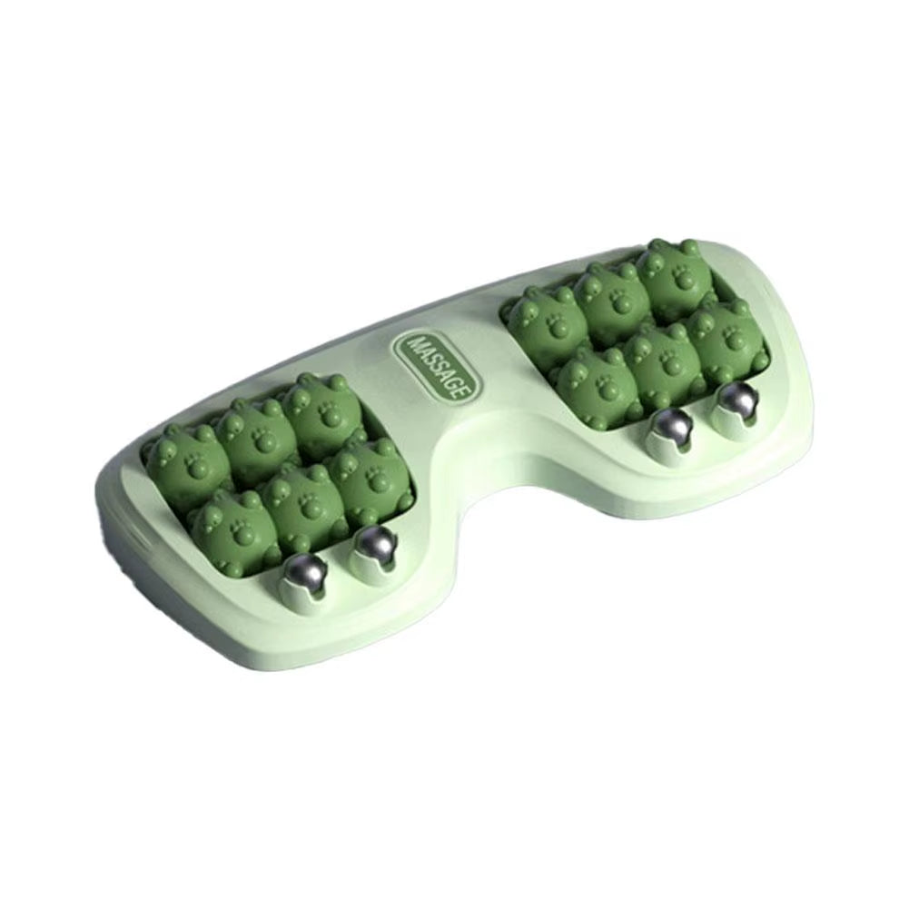 Dual Foot Massage Roller Bead Roller Massager Acupoint Stimulation Tool Home Foot Therapy for Tired Feet Relaxation