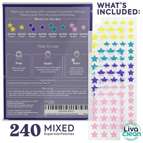 LivaClean star pimple patches packaging