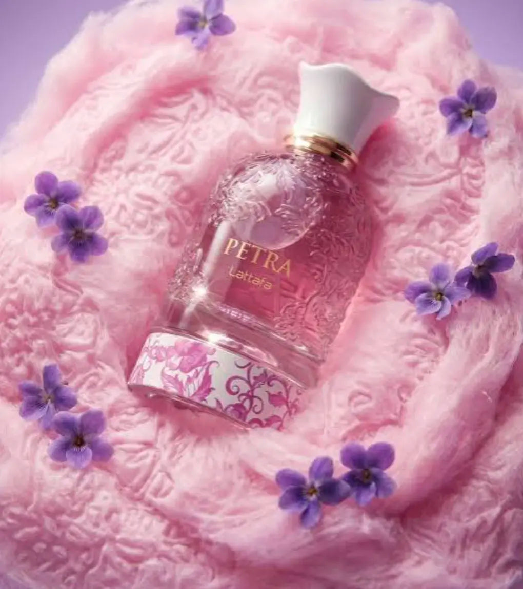 Lattafa Petra Viola perfume box and bottle