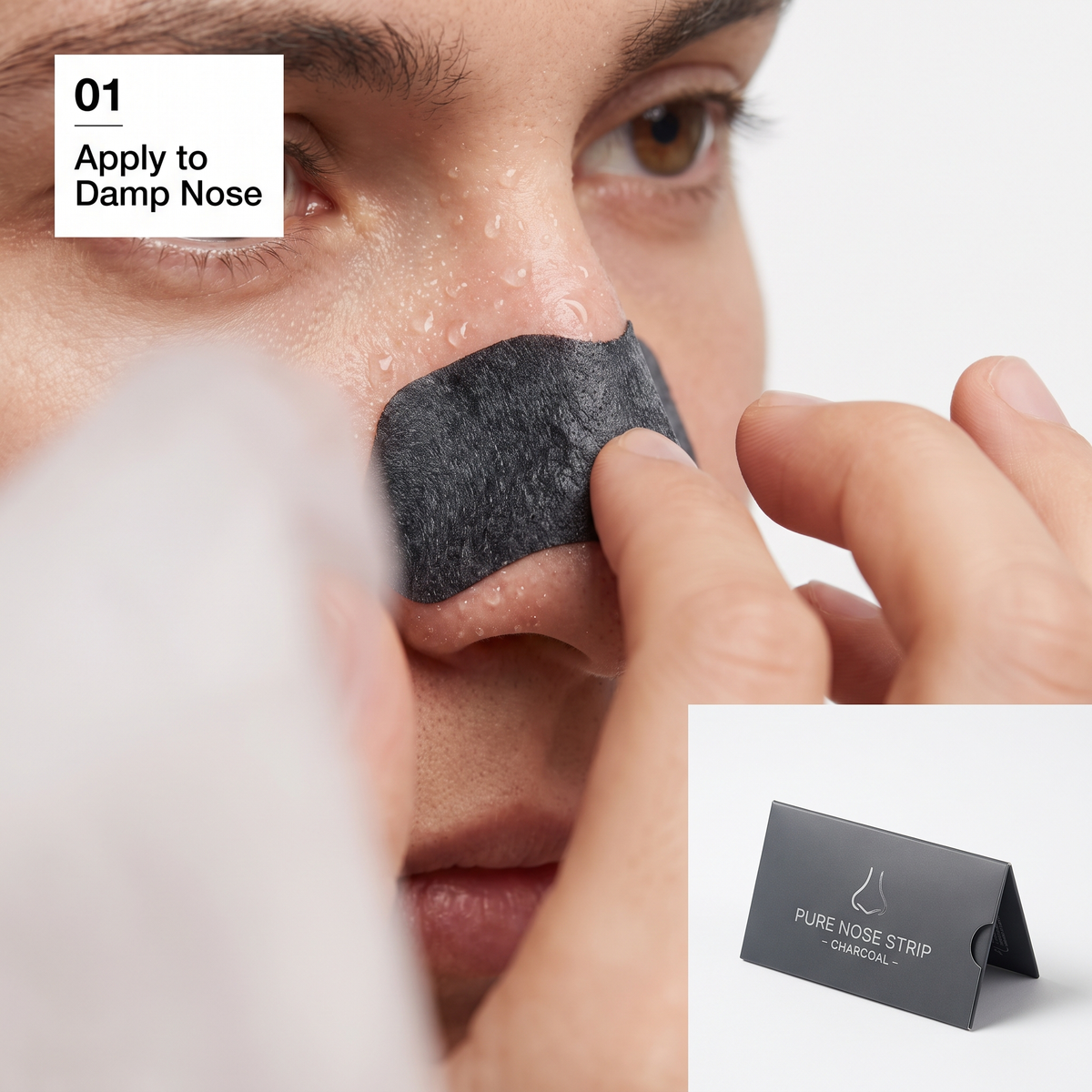 How to use — Step 1: Apply to Damp Nose