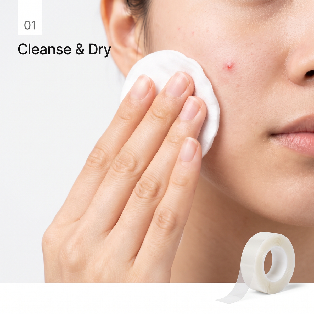 How to use — Step 1: Cleanse & Dry