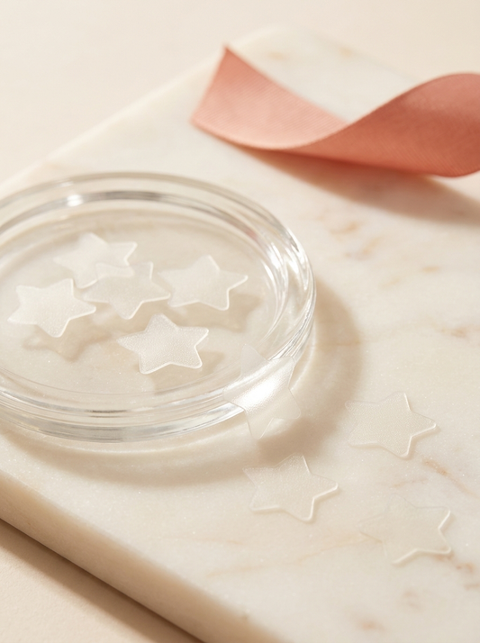 Star hydrocolloid acne patches studio photo
